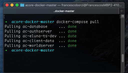 ChromieCraft AzerothCore docker pull on macOS